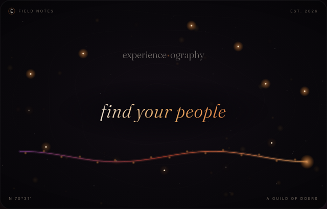 Still from animation 2: the polished teaser with a large caption